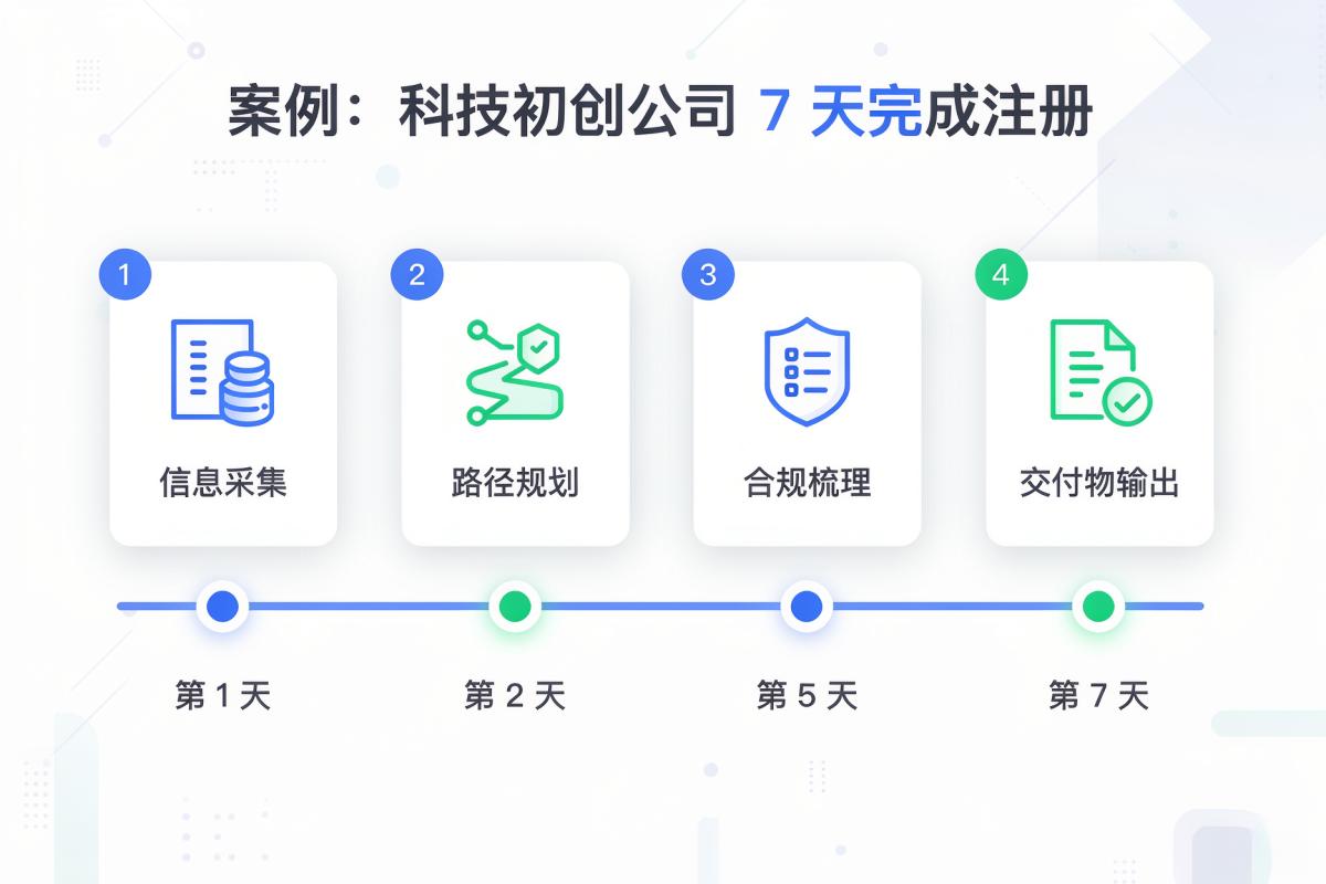 案例：某科技初创公司 7 天完成注册 + 财税合规搭建